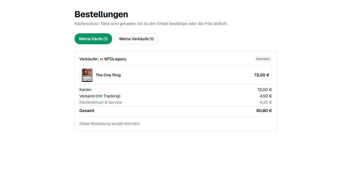 Bestellungen verwalten