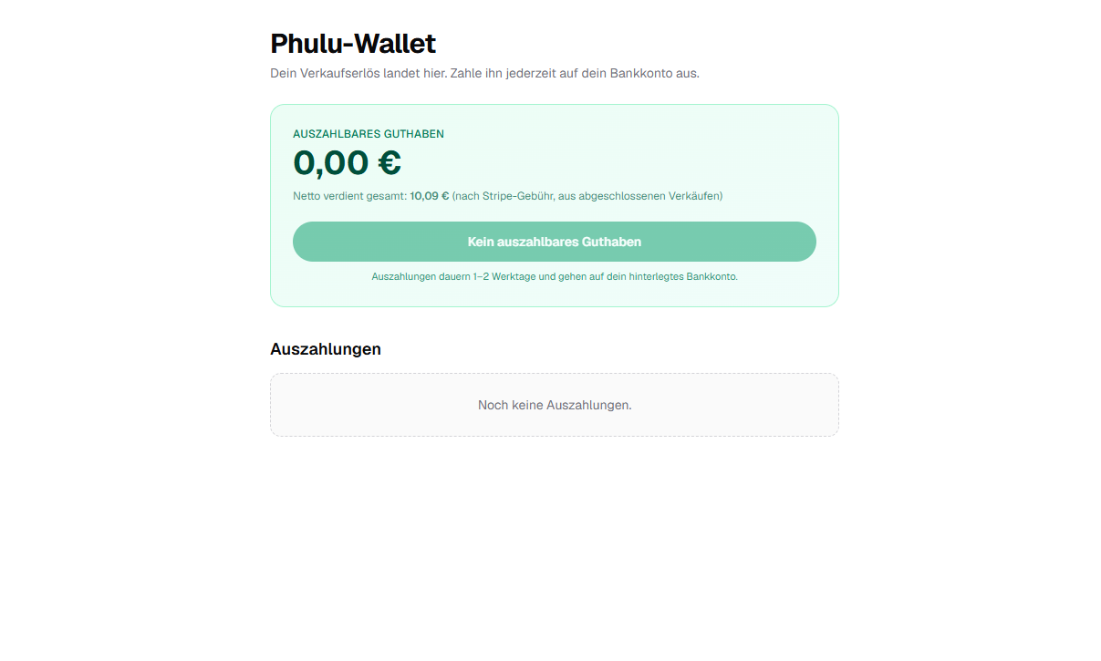 Auszahlungen & Phulu-Wallet